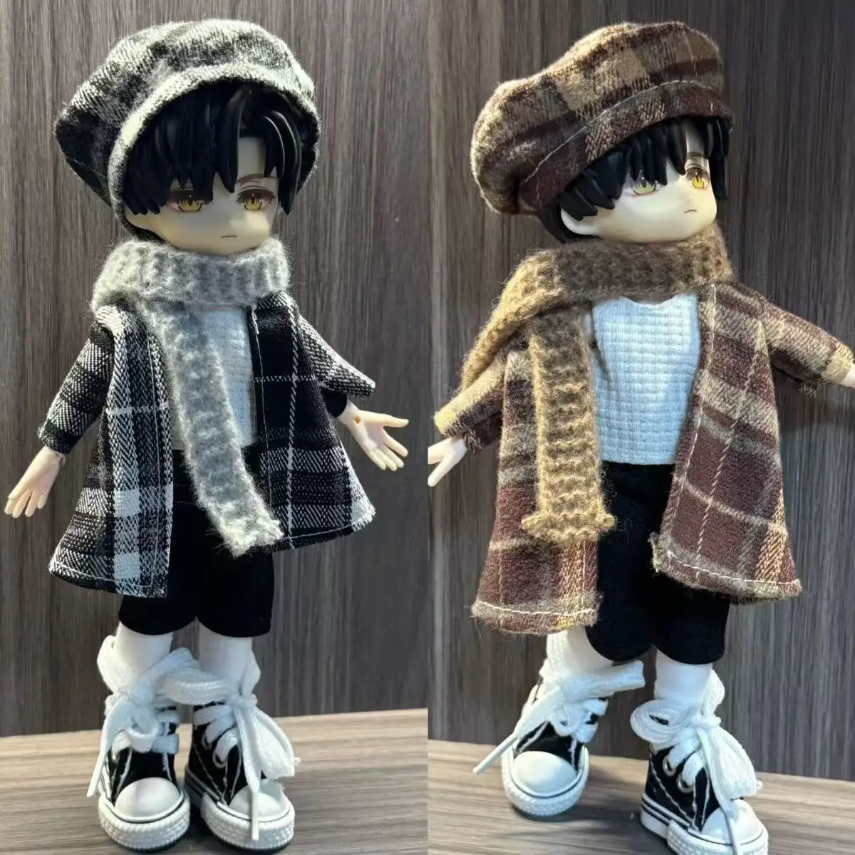

Cute Doll Clothes Outfit Set for 16-17cm Dolls, Fashion Dress Suit, 1/12 BJD Doll Clothing, Compatible with OB11 Dolls, Changeab