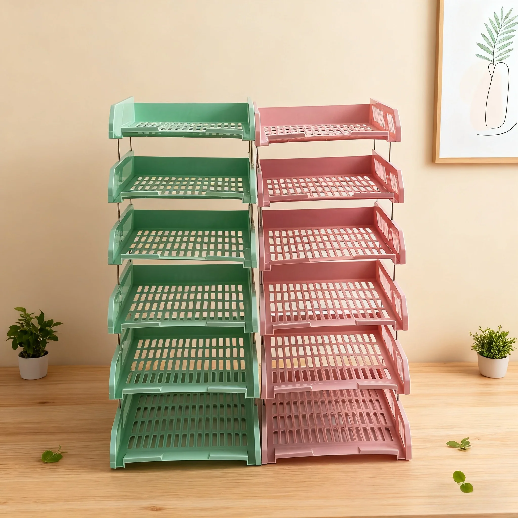 Office File Rack, Document Frame, File Basket, Folder Storage Box, Storage Tray, Book Stand, Simple Desktop File Tray