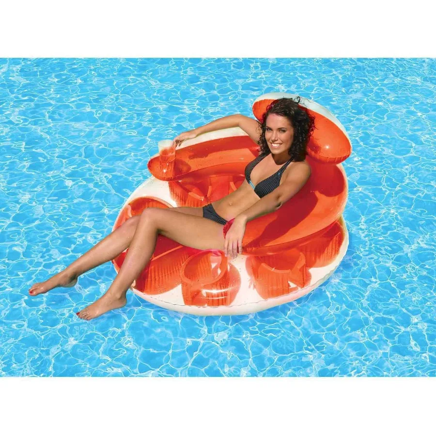 

Water-Pop Circular Swimming Pool Tube Float Lounge - Red