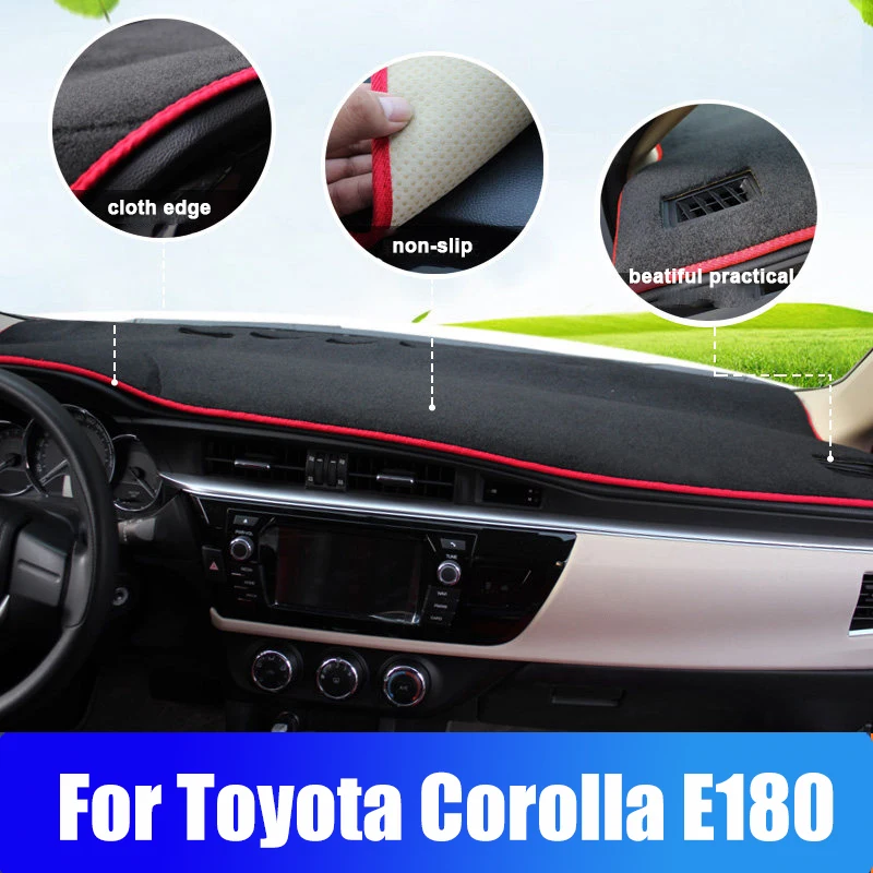 For Toyota Corolla E180 2014 2015 2016 2017 2018 Car Dashboard Cover Sun Shade Mat Avoid Light Pads Non-Slip Protective Carpets