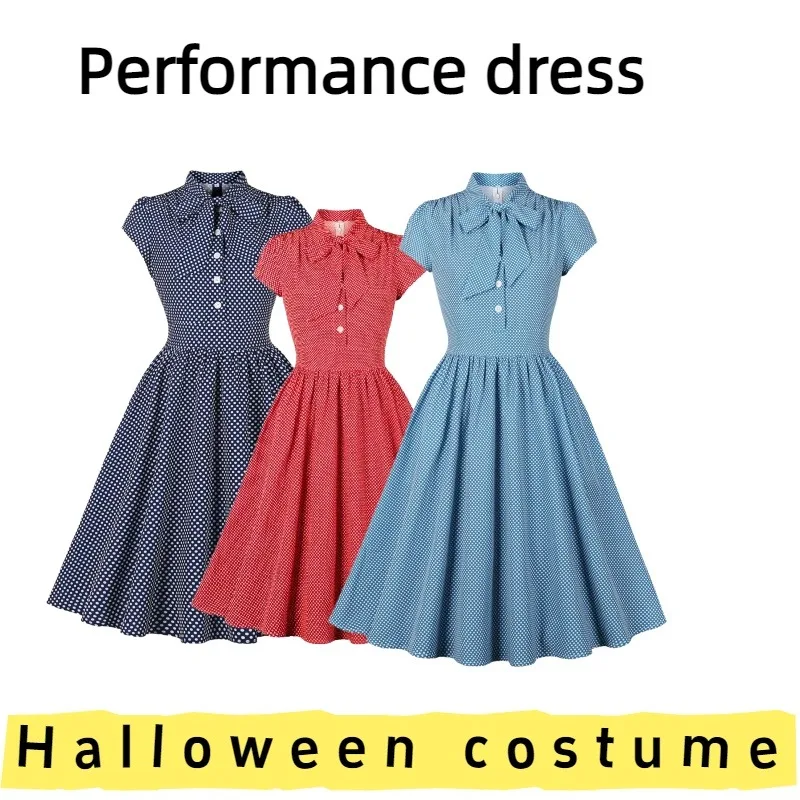 

Women's Waist Cinched Short Sleeve High Waist Vintage Dress for Daily Wear Casual Outings Parties Weekend Gatherings