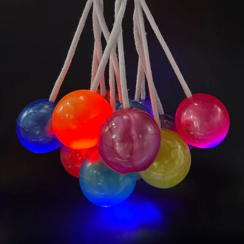 Novelty Colorful Clackers Ball Flash Pro-clackers Ball Kids Relieve Stress Collision Ball Swing Impact Ball Light-emitting Toys