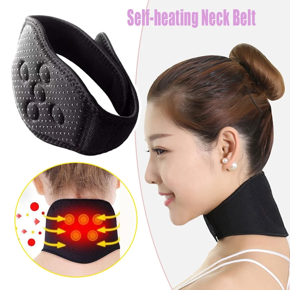التورمالين الرقبة هدفين الأيونات السالبة المغناطيسي الذاتي الاحترار الأشعة تحت الحمراء البعيدة طوق عنق الرحم للرجال النساء الاستخدام اليومي لتخفيف آلام الرقبة #1
