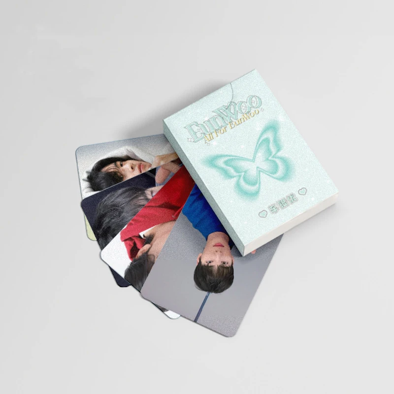 KPOP Cha EunWoo Album Carte postale, carte de collection photo, carte LOMO, carte scintillante, cadeau exquis, Astro, nouveau, ensemble de 50 pièces