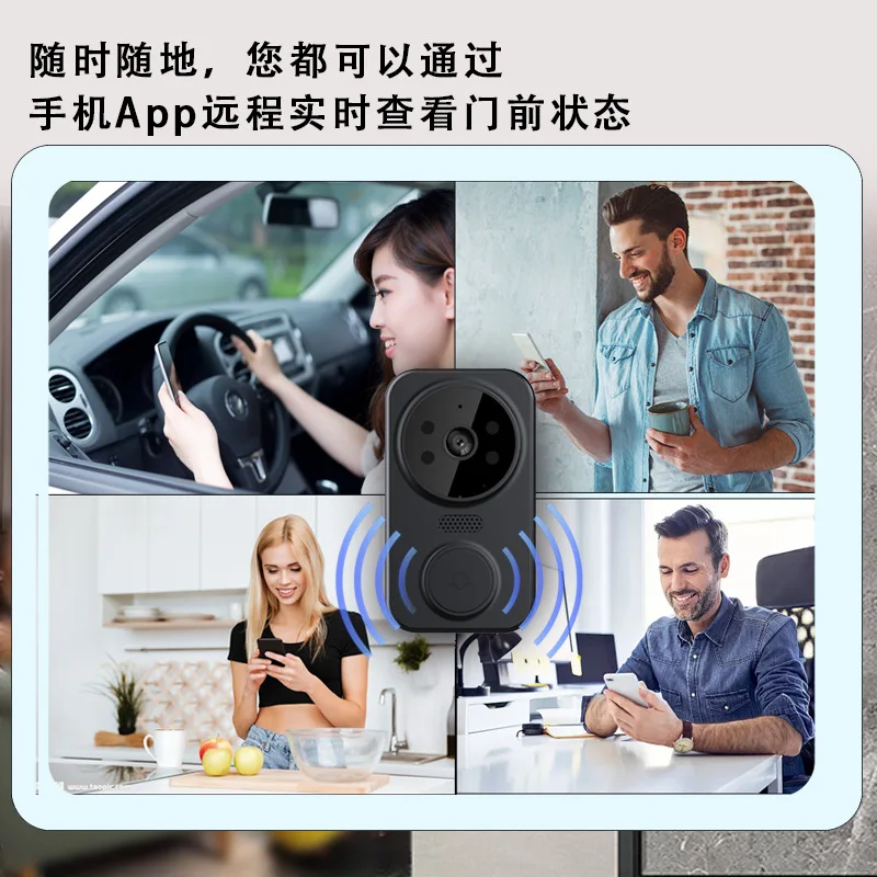 M8 Intelligent Trigger Bell Remote Visual Doorbell Voice Intercom WiFi Graffiti Monitoring Wireless Doorbell