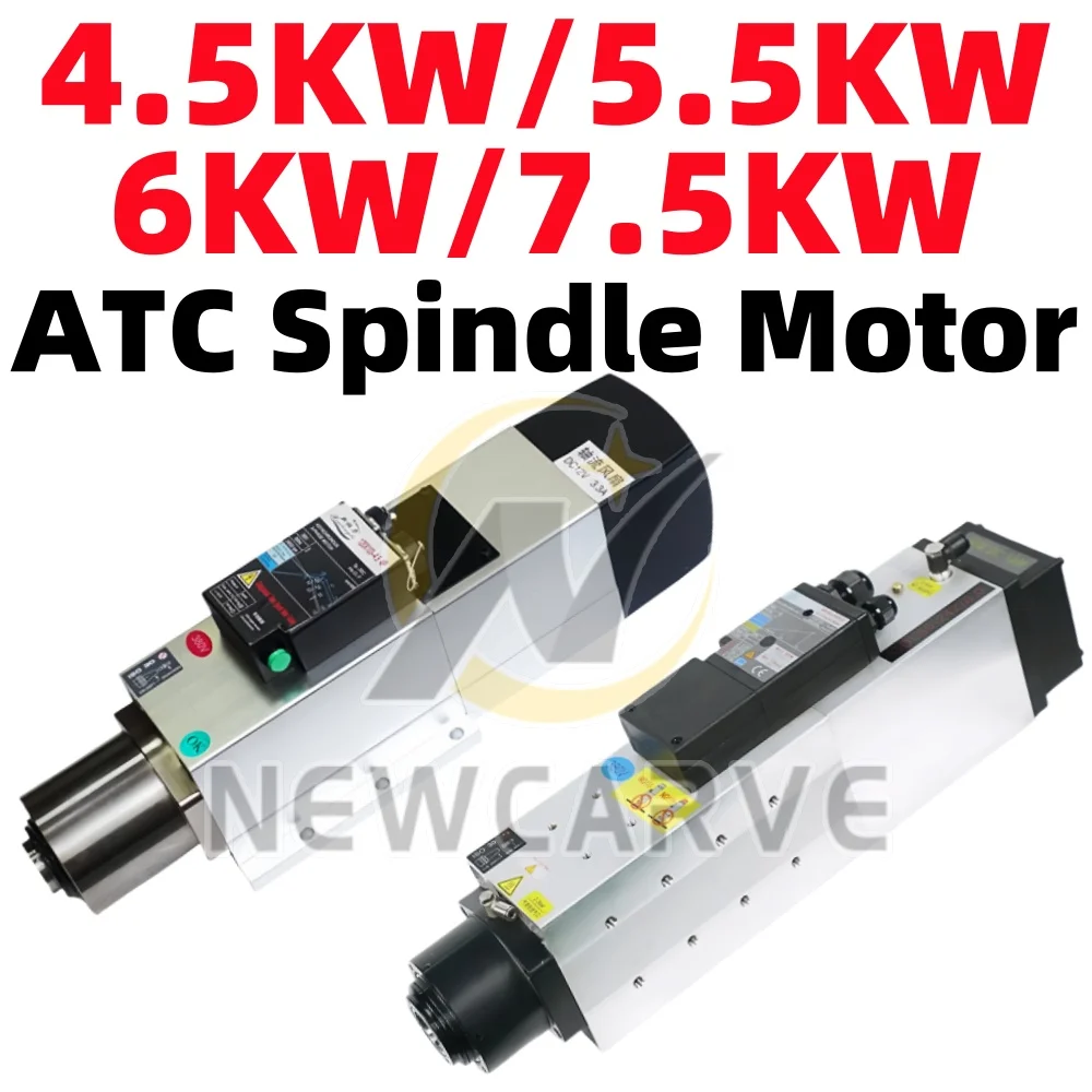 4.5KW 5.5KW 6KW 7.5KW ATC Spindle ISO30 220V 380V CNC Router Milling Air Cool Automatic Tool Change Spindle Motor