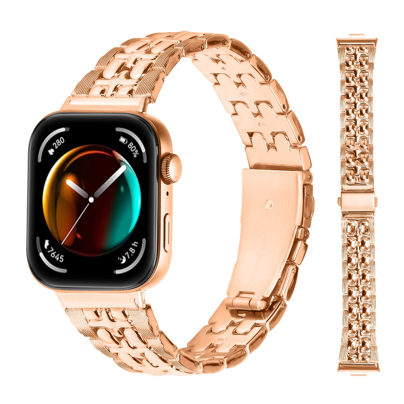 حزام من الفولاذ المقاوم للصدأ لساعة اليد ، سوار معدني على شكل صليب ، إكسسوارات ساعة ذكية ، مناسب لساعة اليد 3