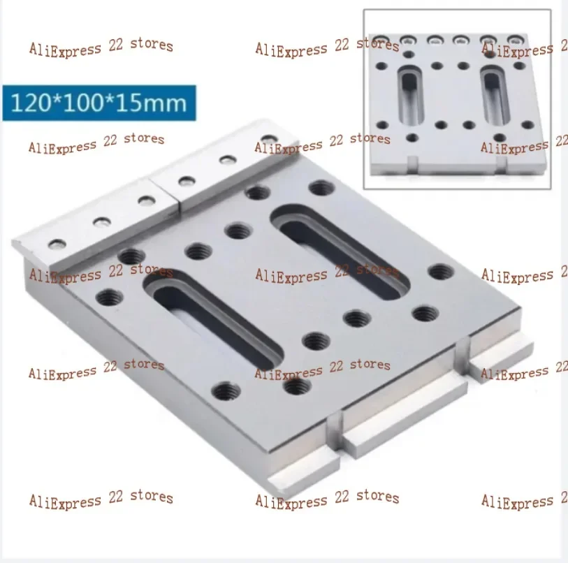 

M8 CNC Wire EDM Fixture Board Stainless Jig Tool 120x100X15mm Fit Leveling & Clamping