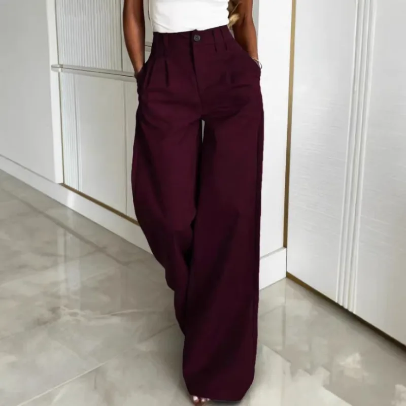 Commuter Suit Pants Women's Spring and Summer 2026 High Waist Wide Leg Pants Trousers