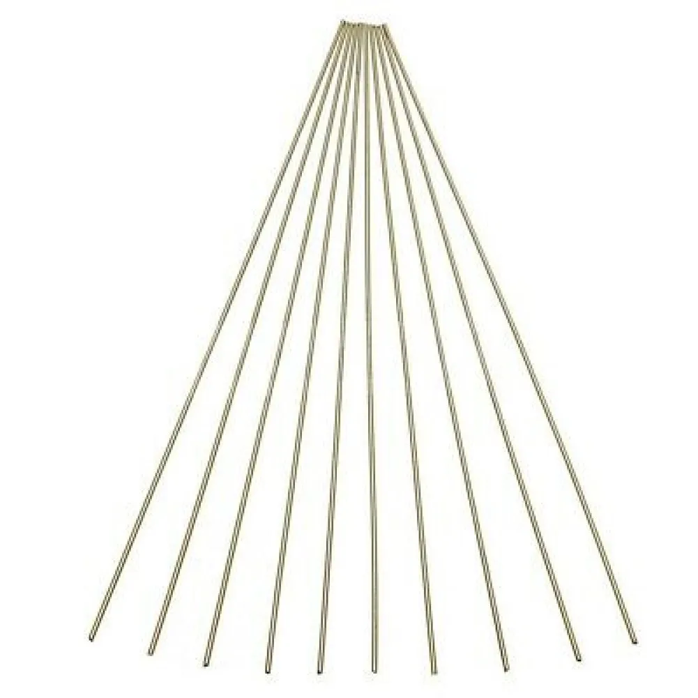 

10 Pcs Brass Solution Flux Core Fusible Welding Wire Electrode Tool 16MM x25CM Perfect for Non Temperature Cold Welding