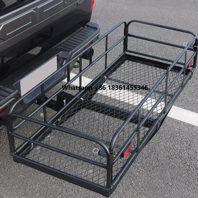 

High Quality IRON Foldable Tail Cargo Carrier Basket Folding Shelf Rear Luggage Rack for SUV Car