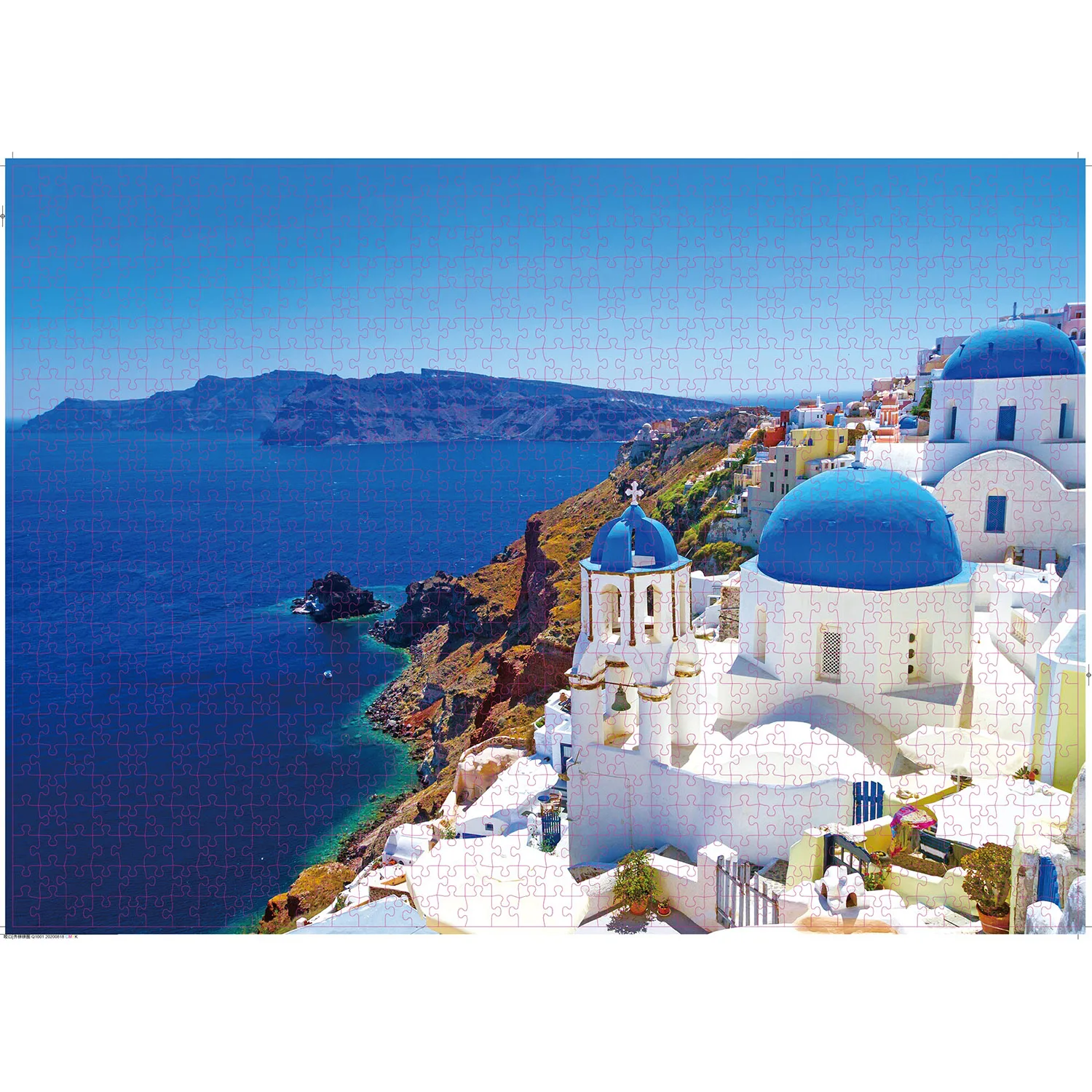 1000 Pieces Aegean Sea Jigsaw Puzzle Home Decor Adults Puzzle Games Family Fun Floor Puzzles Educational Toys for Kids