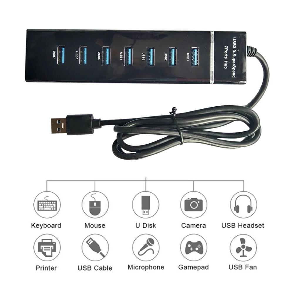 Usb hub 3.0 usb 3 0 hub multi usb divisor adaptador de energia expansor múltiplo 3 0 hub divisor do computador para desktop portátil