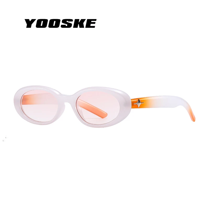 YOOSKE Small Oval Sunglasses Women Men Vintage Polarized Sun Glasses Male Classic Design Black Eyewear UV400 Goggles Ladies