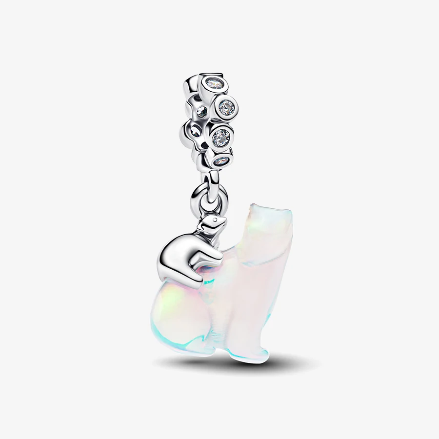2026 New 925 Silver Texture Cat Claw Bee Elephant Chameleon Bead Man Eating Flower Lantern Pendant DIY Exquisite Charm Jewelry image 3