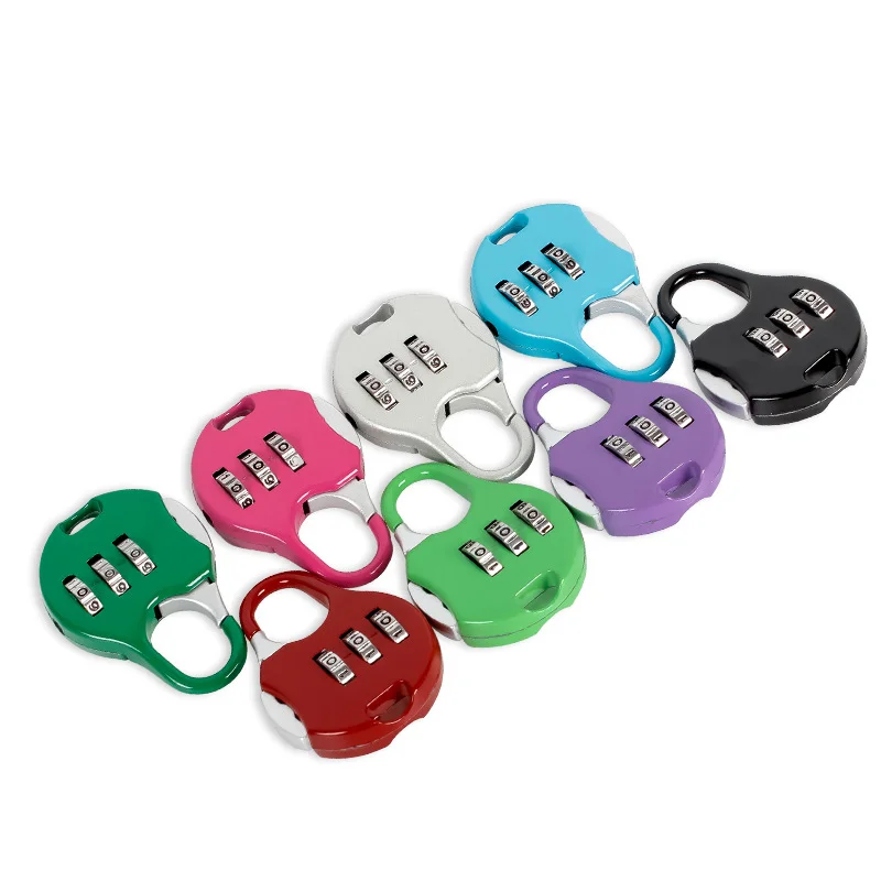 3 Digits Password  Combinaton Lock Padlock Backpack Anti-theft Lock Stationery Mini Password Small Padlock