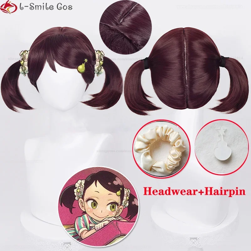 Anime SPY×FAMILY Cosplay Becky Blackbell Wig 30cm Short Red Brown With Double Tail Hair Heat Resistant Synthetic Wigs + Wig Cap