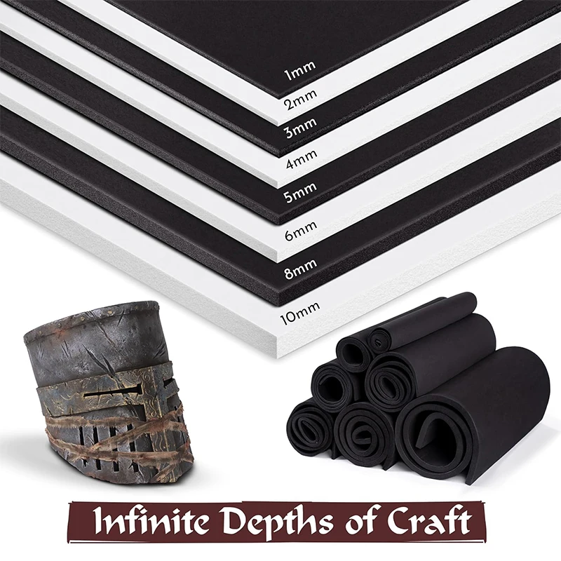 1000x500mm EVA Foam Sheets Sound-absorbing Foam Board Thick EVA Rubber Plate Handmade Model Making Cosplay Thickness 3/5/10/15mm