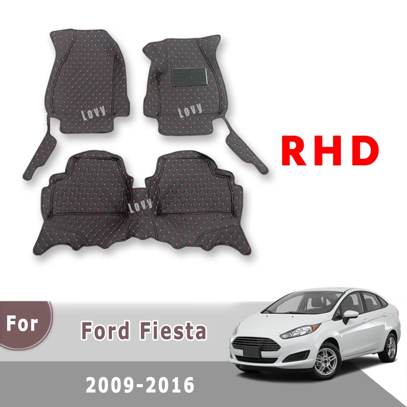 

RHD Carpets For Ford Fiesta 2016 2015 2014 2013 2012 2010 2009 2008 Car Floor Mats Auto Dash Rugs Interior Accessories Decor