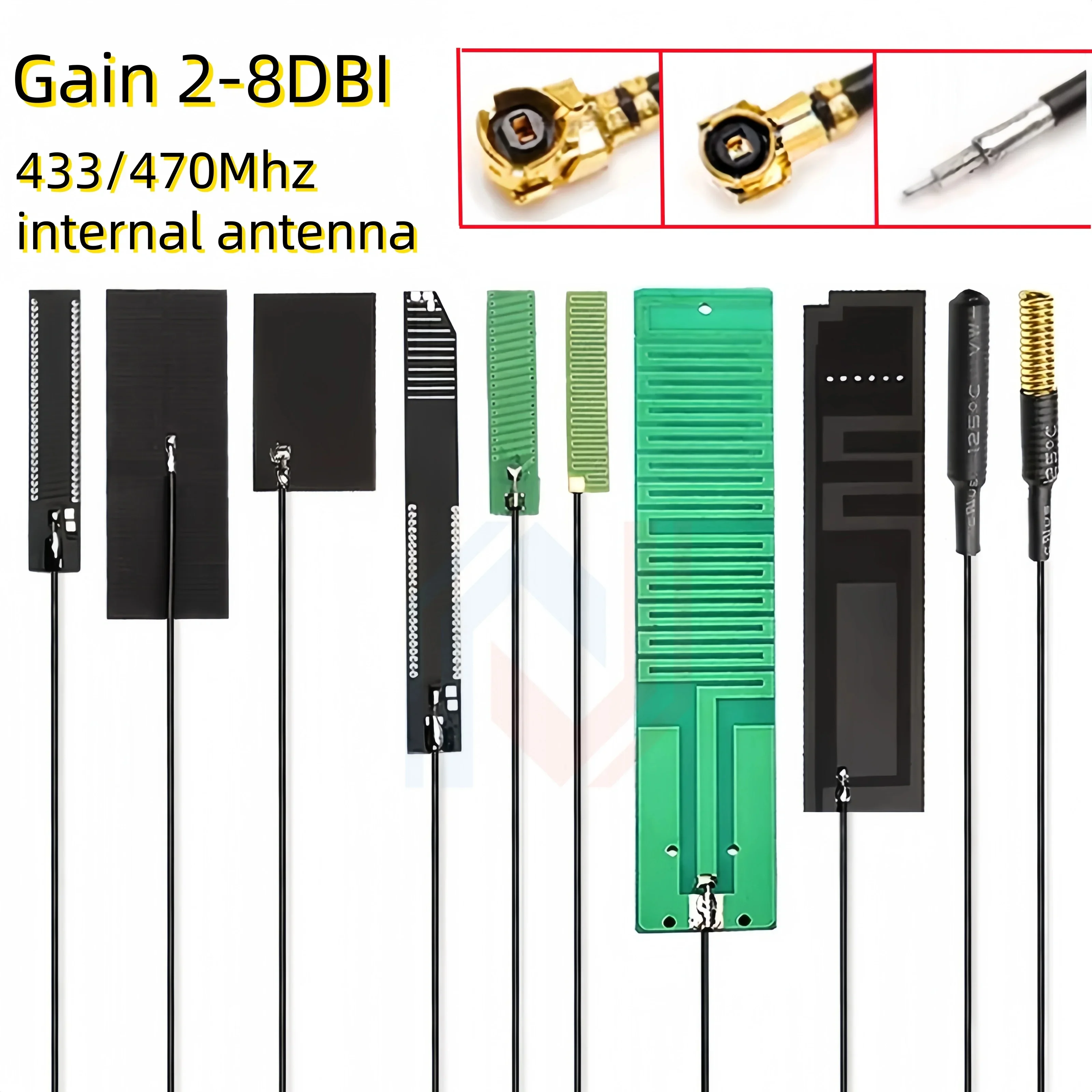 2szt/lot 433MHZ/470MHZ/868MHZ/915MHz Wbudowana antena PCB Lora Bd+Moduł GPS Antena Fpc o wysokim wzmocnieniu
