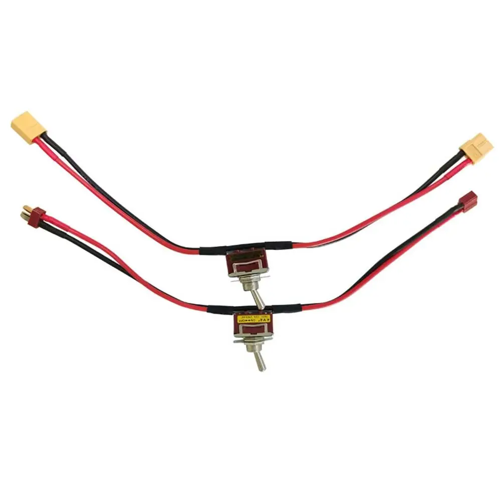 

XT30/XT60/XT90/T-Plug Power High Current High Load Switch ON-OFF Toggle 12AWG for eBike RC Airplane ESC Motor Connecting Adapter