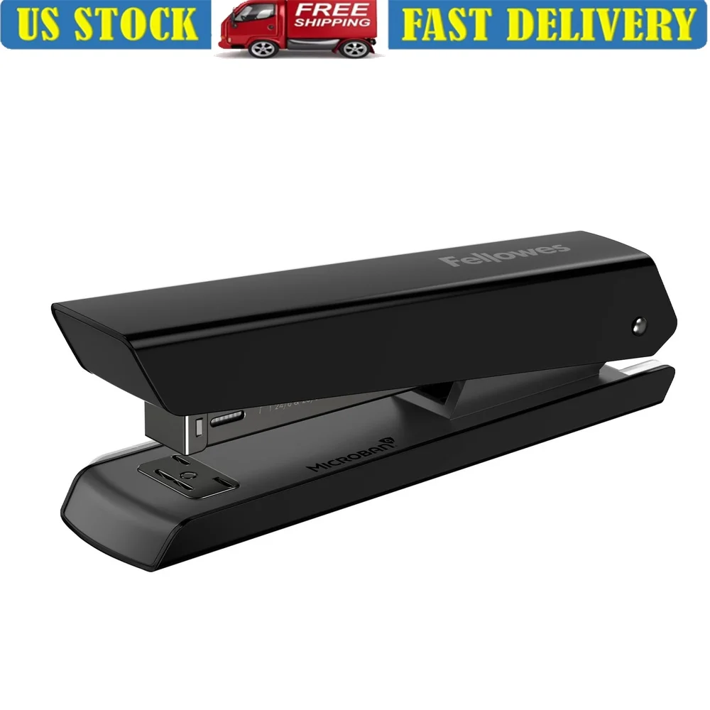 Classic Desktop Stapler with Microban Antimicrobial Technology Jam-Free Performance Tacking Feature Low Staple Indicator Durable