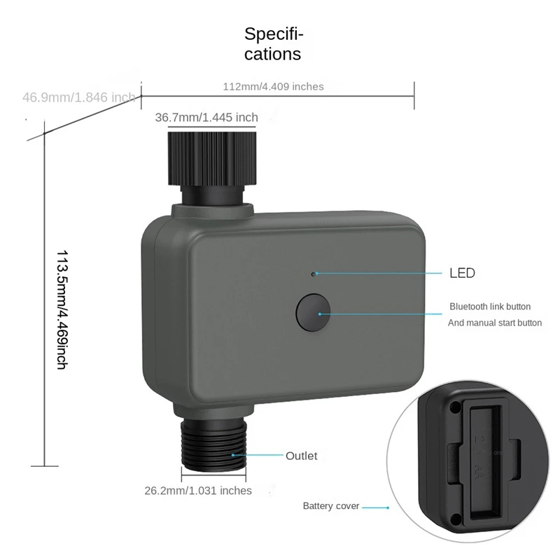 تويا الذكية حديقة سقي الموقت بلوتوث التلقائي بالتنقيط الري تحكم صمام المياه الذكية حديقة