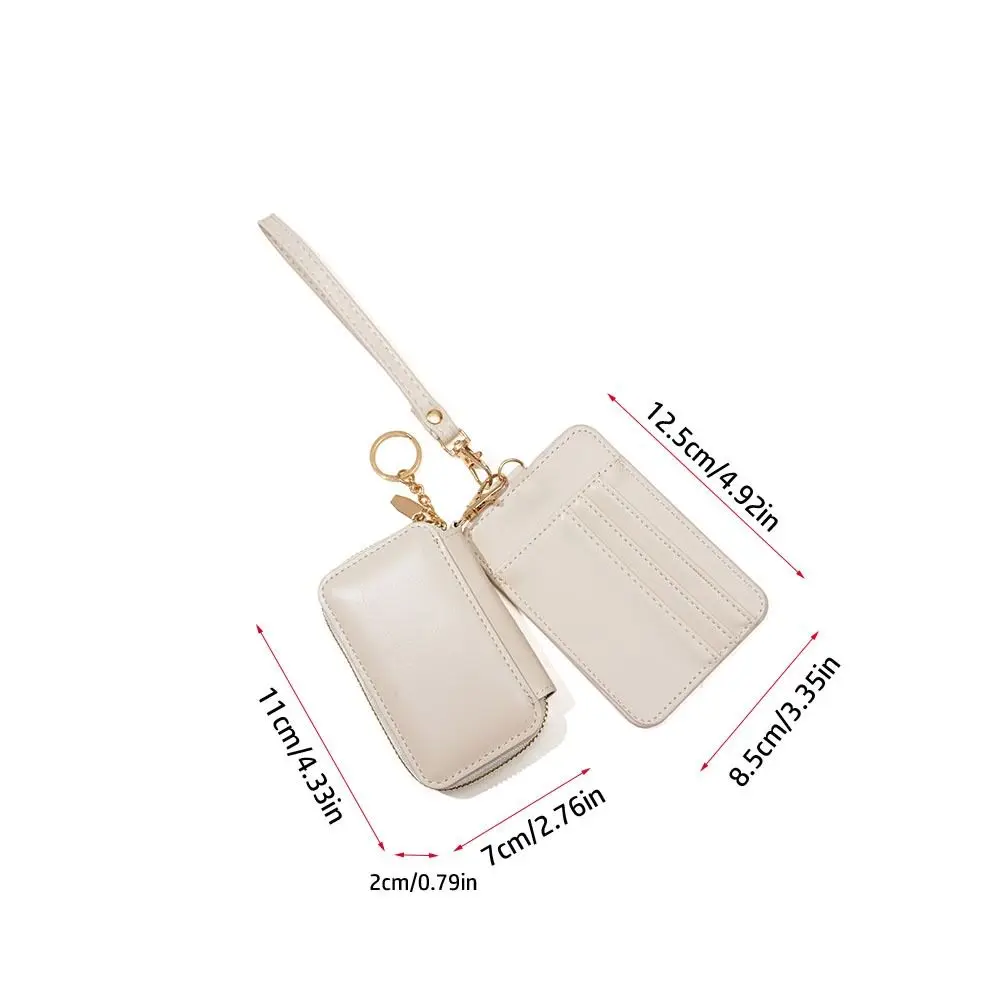 Cartera de moda con múltiples ranuras, minimonedero ligero de cuero PU, tarjetero