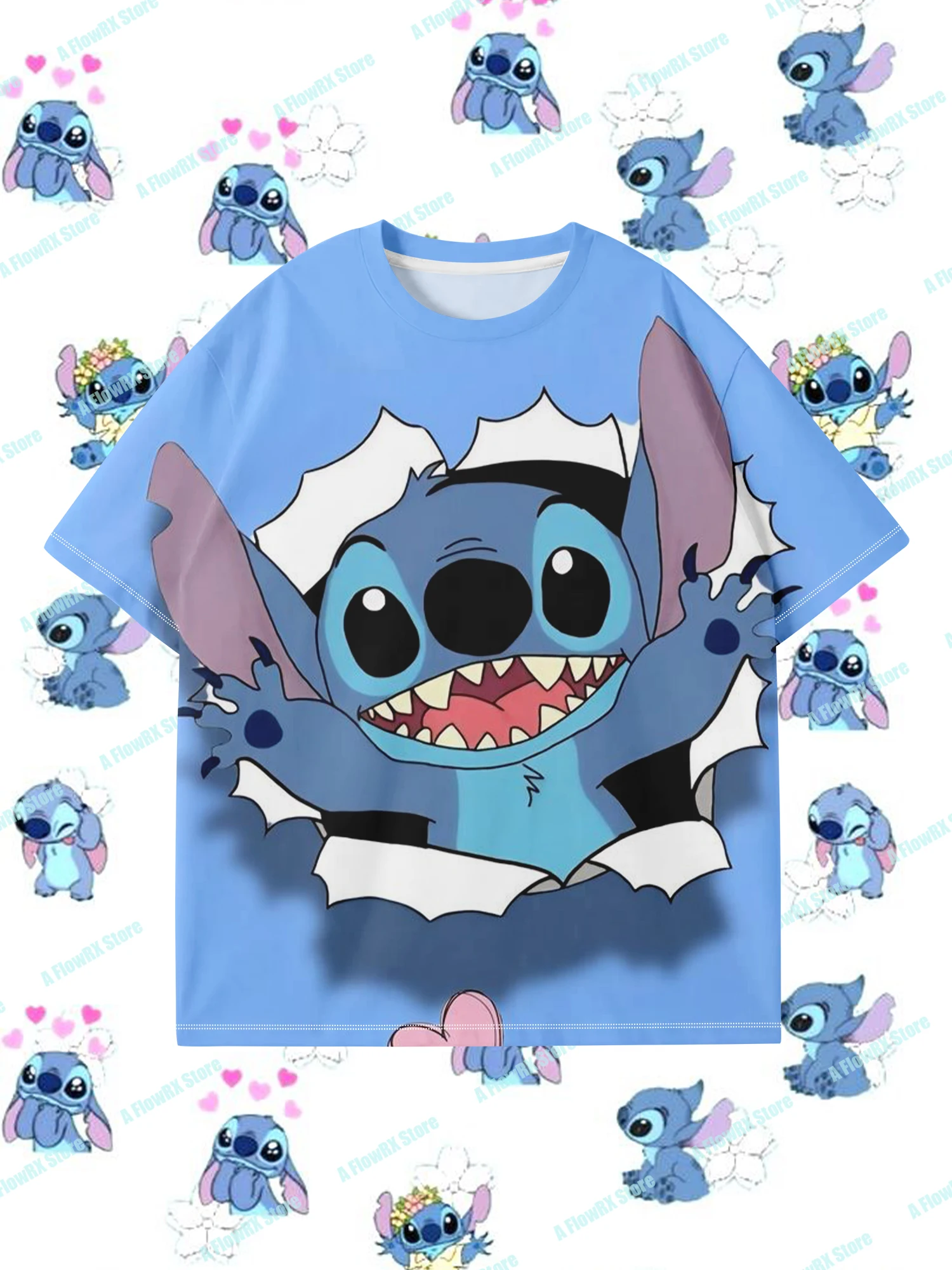

Футболки с 3D-принтом Stitch идеально подходят для повседневного использования на открытом воздухе. Подходят для мужчин, женщин, взрослых и детей. Летние дышащие удобные.