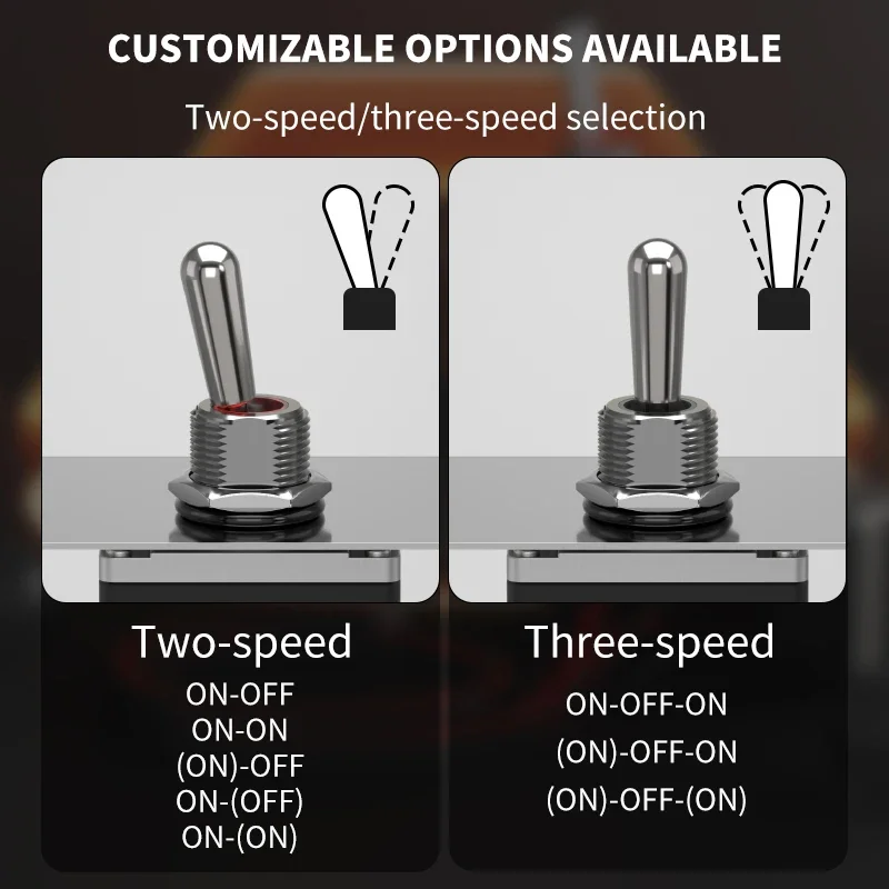 FILN 20A 12V 24V 110V-220V Power rocker toggle switch waterproof cover two color led SPDT DPST DPDT Toggle Switch