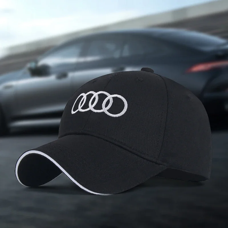 

Creative Cotton Letter embroidery Car Styling baseball Cap For AUDI A3 A4 A5 A7 A8 TT Q5 Q3