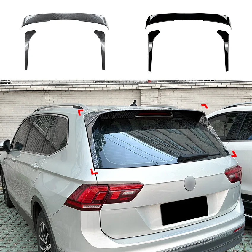 

For VW Tiguan MK2 2017-2023 R-Line Style Spoiler Side Wing ABS Plastic Gloss Black