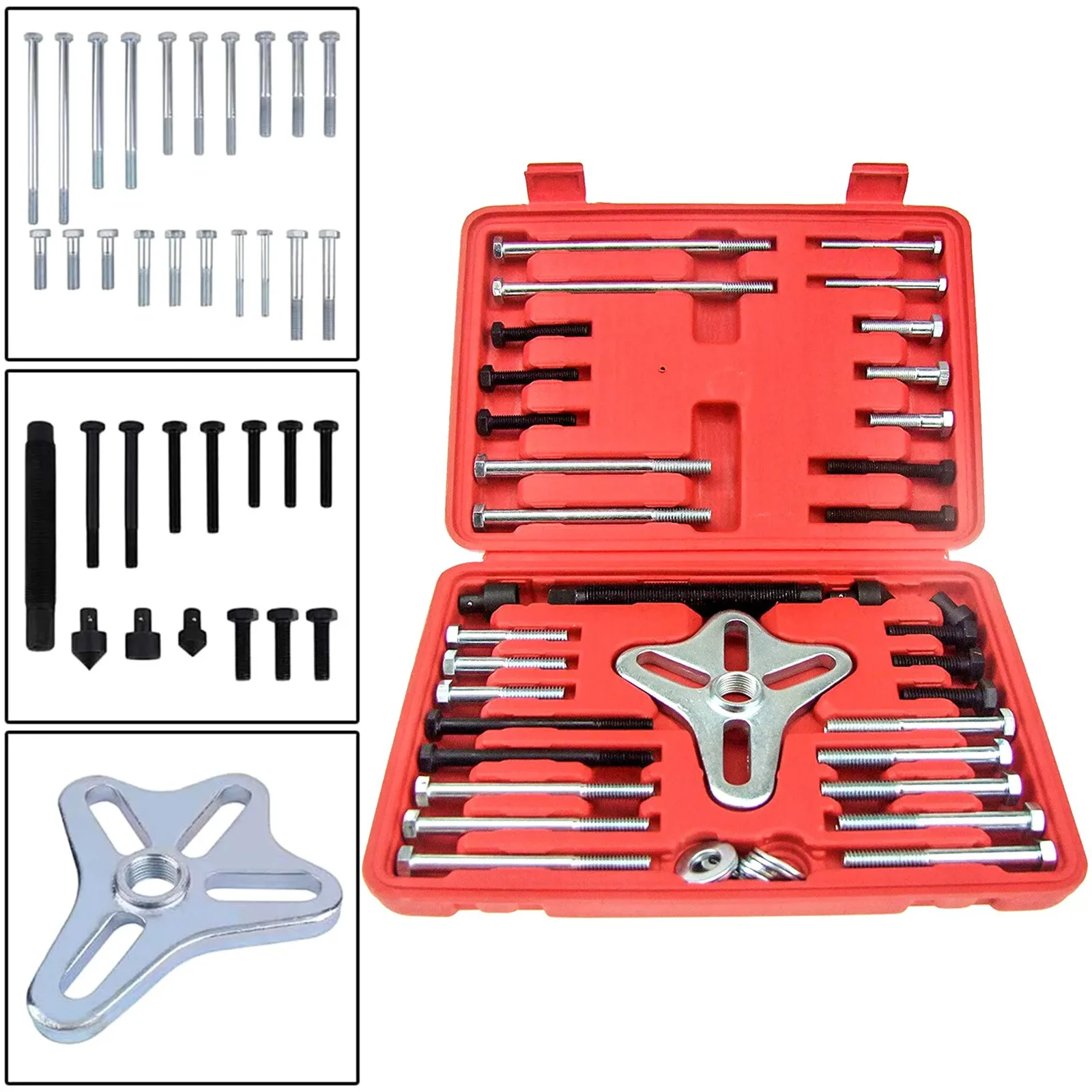 46Pc Harmonic Balancer Gear Puller Steering Wheel Kit with Case