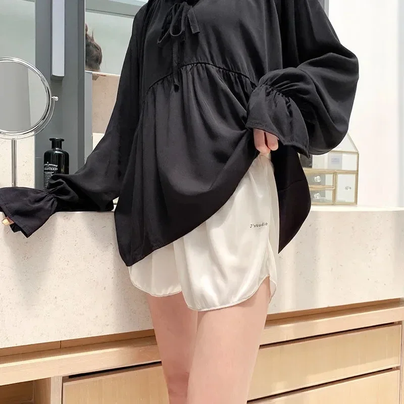 Comfortable Loose Short Pants Women Soft Ice Silk Streetwear Student Girl's shorts Female Sexy Beach Jogger Shorts Summer