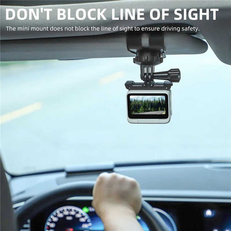 AF91-For  GO3 Car Visor Bracket 360° Rotation Sports Camera Clip Action Camera Parts Accessories