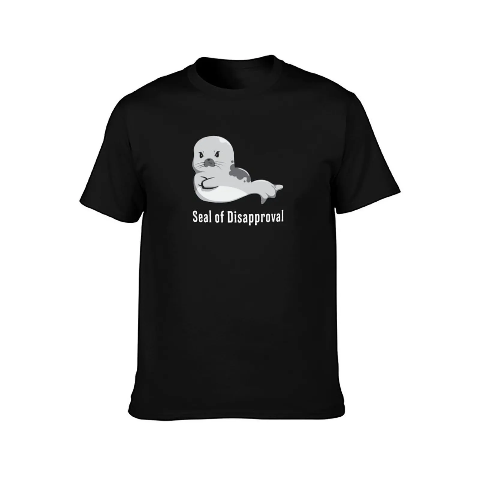 Seal Of Disapproval T-Shirt Summer Casual Cotton Tee Oversized Streetwear Tops Vintage Graphic Print Loose Fit Short Sleeve