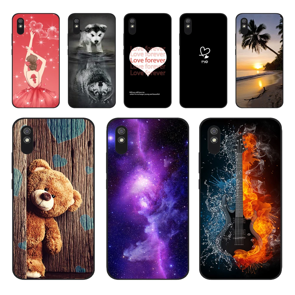 for Xiaomi Redmi 9A Case Cover Soft Silicone Cartoon TPU Back Cover for Xiaomi Redmi 9A Redmi9A 9 A Protective Phone Case Bags