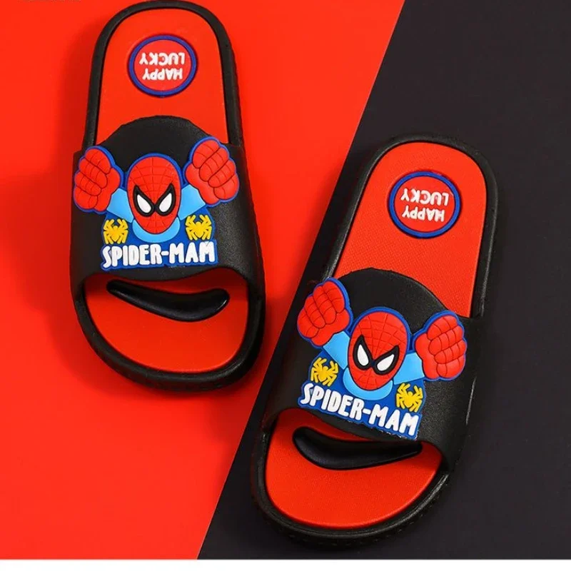 Disney Children\'s Slippers Cartoon Spiderman Boys\' Summer Home Shoes Boys Sandals Waterproof Anti-slip Kids Garden Shoes