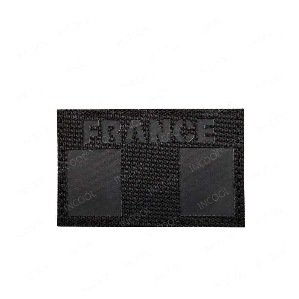 France IR Infrared Reflective Flag Patches Nylon French Stickers Chevron Strip Appliqued Patch For Clothing Bag