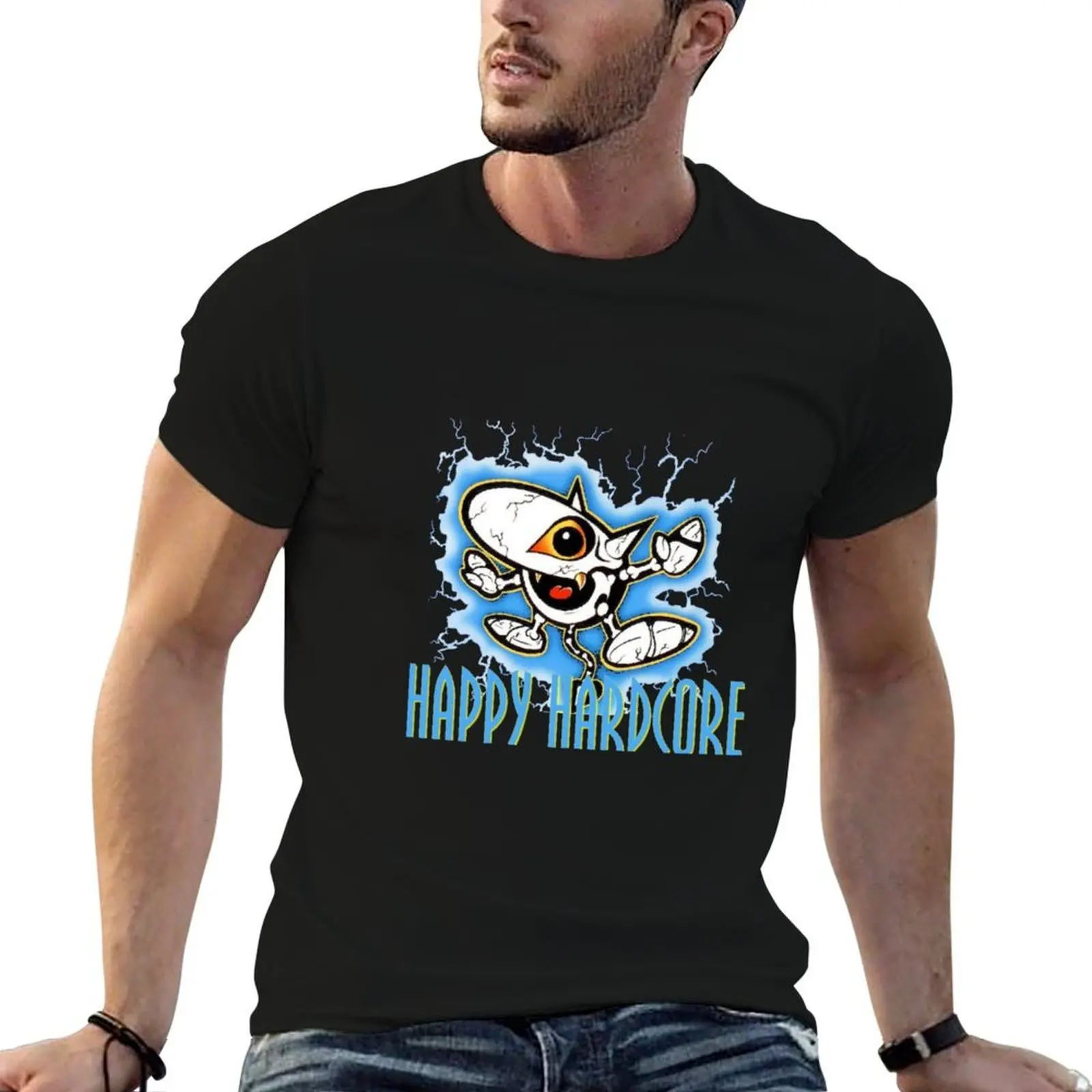 

Happy Hardcore Storm T-Shirt cotton t shirt pack man t shirt summer T-Shirt