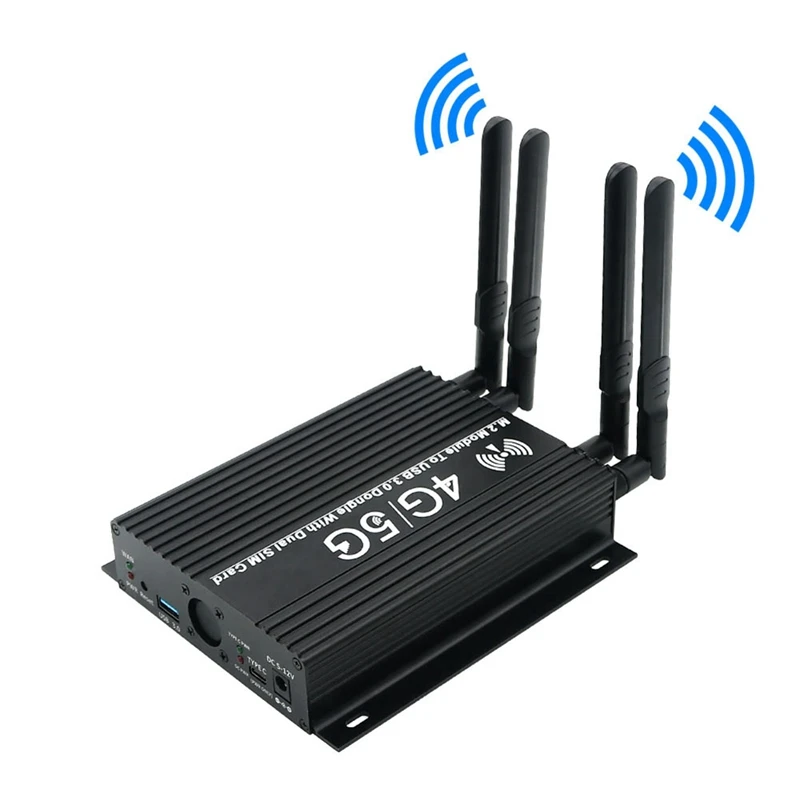 NGFF(M.2) 4G/5G Module To USB 3.0 Adapter With Cooler Fan Auxiliary Power With Fan And Housing