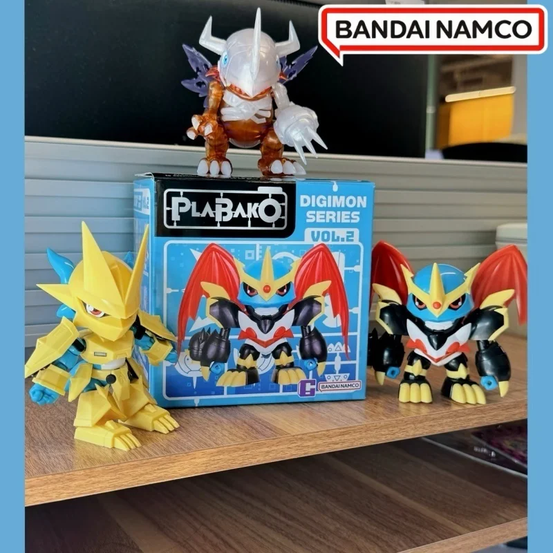 

Original Bandai Digimon Greymon Plabako Vol.2 Assemble Battle Blind Box Figure Collectible Anime Model Toy For Anime Fans Gifts