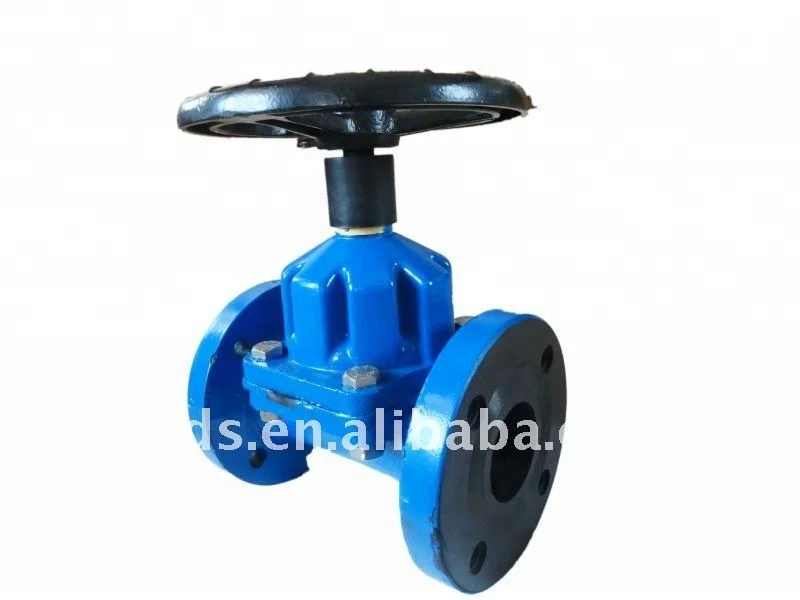 Manual Saunders Straight Through Diaphragm Valve PN16 For Slurry