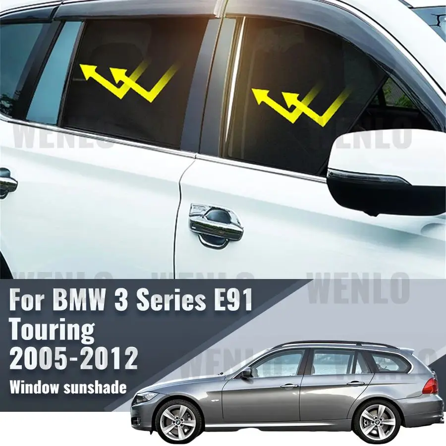 

Для BMW 3 серии Touring E91 2005-2012 автомобильные оконные шторы солнцезащитный козырек теневая сетка стекло затенение защита от солнца