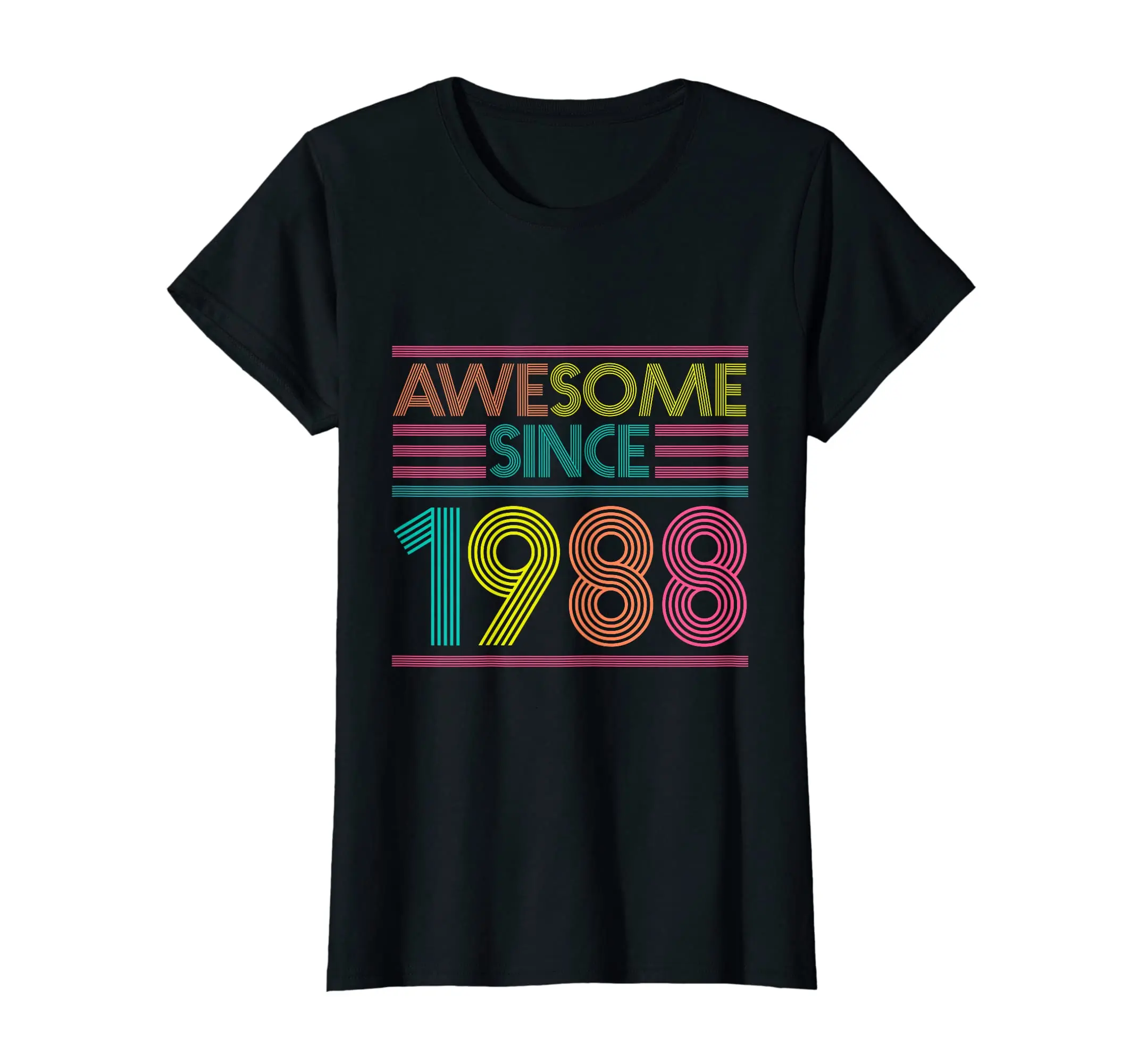 

100% Cotton Women Lady Girl Awesome Since 1988 35th Birthday Gifts 35 Years Old T-Shirt