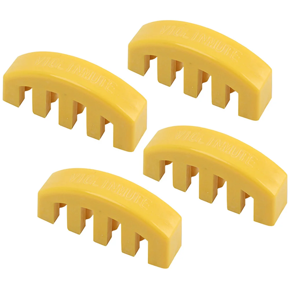 

4Pcs Violin Mute Rubber Durable Sound Reduction Instrument Parts Replacement Accessories Practice Cello Musical Gifts