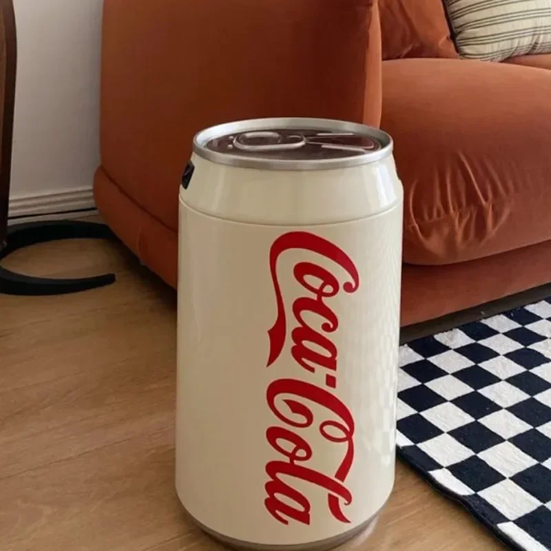 New Cola Trash Can Waste Bins Automatic Smart Trash Can Living Room Garbage Collector Toilet Bathroom Household C