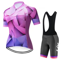 LIV-Conjunto de ropa deportiva de ciclismo para mujer, Top corto de ciclismo de carretera, pantalones cortos de secado rápido, jersey de ciclismo, babero