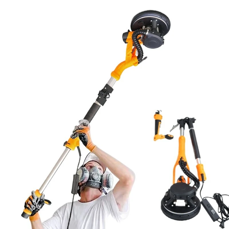 

Big handle lamp self-priming putty powder wall sandpaper grinder cross-border folding wall grinder 220 volt battery