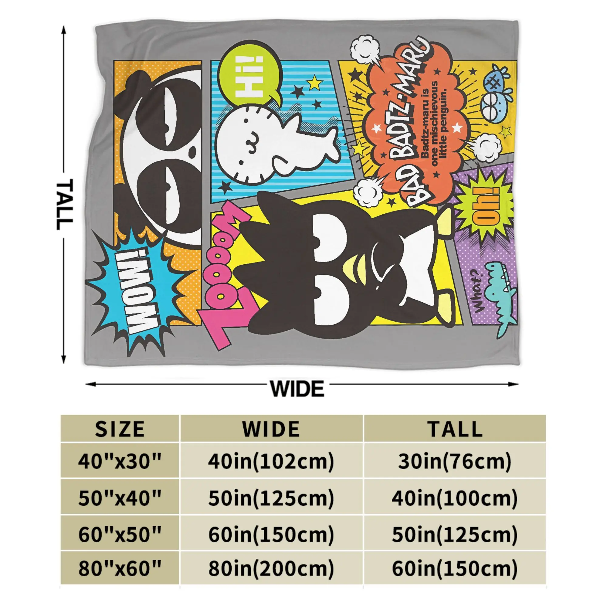 سوبر بطانية دافئة الاطفال الزخرفية Badtzs Marus رمي بطانية لطيف البطريق الفانيلا المفرش ديكور المنزل الجدة غطاء سرير أريكة #6